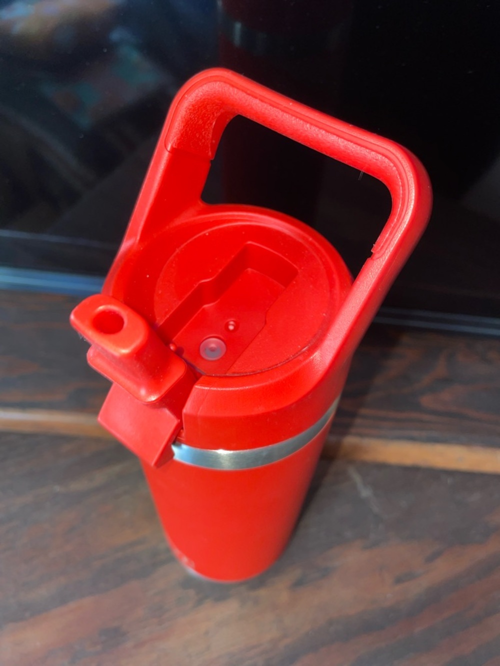 Yeti Red Insulated Tumbler with Handle and Straw - Picture 2 of 5